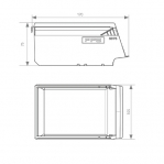 Modular bin 170x105x75mm blue
