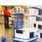 Platform scooter, blue 690x585mm, 150kg