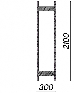 Side frame 2100x300