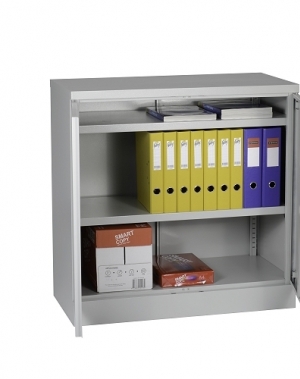 Half-Height Cupboard,2 shelves 900x900x450 grey