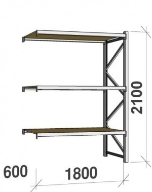 Laoriiul jätkuosa 2100x1800x600 480kg/tasapind,3 PLP tasapinda kasutatud