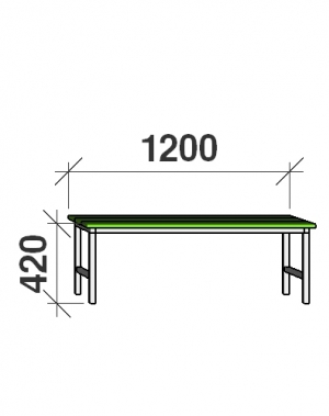 Istepink metallist kattega 1200x290x420
