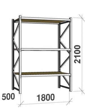 Laoriiul põhiosa 2100x1800x500 480kg/tasapind,3 PLP tasapinda