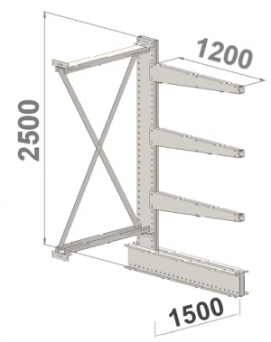 Add On bay 2500x1500x1200,4 levels