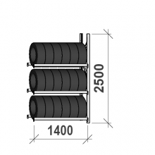 Rehviriiul, jätkuosa 2500x1400x500, 3 korrust, 600kg/tasapind