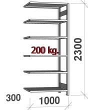 Laoriiul lisaosa 2300x1000x300 200kg/riiuliplaat,6 plaati
