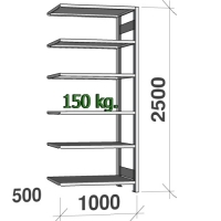 Laoriiul lisaosa 2500x1000x500 150kg/riiuliplaat,6 plaati