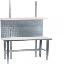 Lukksepa laud 1500x800 metallkate 2,0 mm riiuli ja perfopaneeliga 1500x600