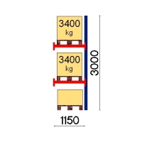 Add On bay 3000x1150 3400kg/pallet,3 FIN pallets