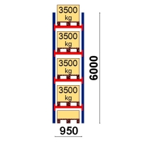 Kaubaaluse riiul põhiosa 6000x950 3500kg/alus,5 alust