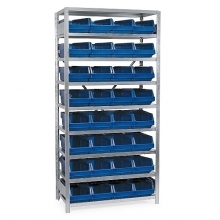 Box shelf 2100x1000x500, 32 boxes 500x230x150 used shelves