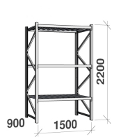 Starter bay 2200x1500x900 600kg/level,3 levels with steel decks