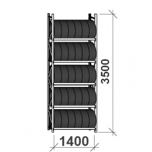 Rehviriiul, põhiosa 3500x1400x500, 5 korrust, 500kg/tasapind MAXI