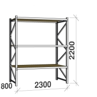 Starter bay 2200x2300x800 350kg/level,3 levels with chipboard