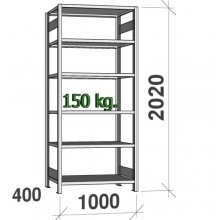 Laoriiul põhiosa 2020x1000x400 150kg/riiuliplaat,6 plaati ZN Kasten kasutatud