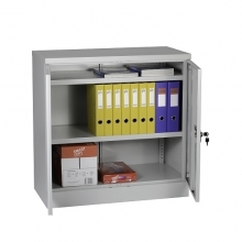 Half-Height Cupboard, 2 shelves 900x900x450 RAL7035/7035 unmount, collapsible