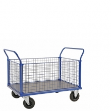 Platvormkäru 1166x700x1020mm, piduriga, 500kg