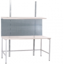 Worktable set 1500x800 with Shelf and Perfo panel, Tabletop HPL